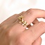 Waterproof Bypass Marquise Olive Branch Ring