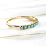 Turquoise Gemstone Ring - Gold Over Silver
