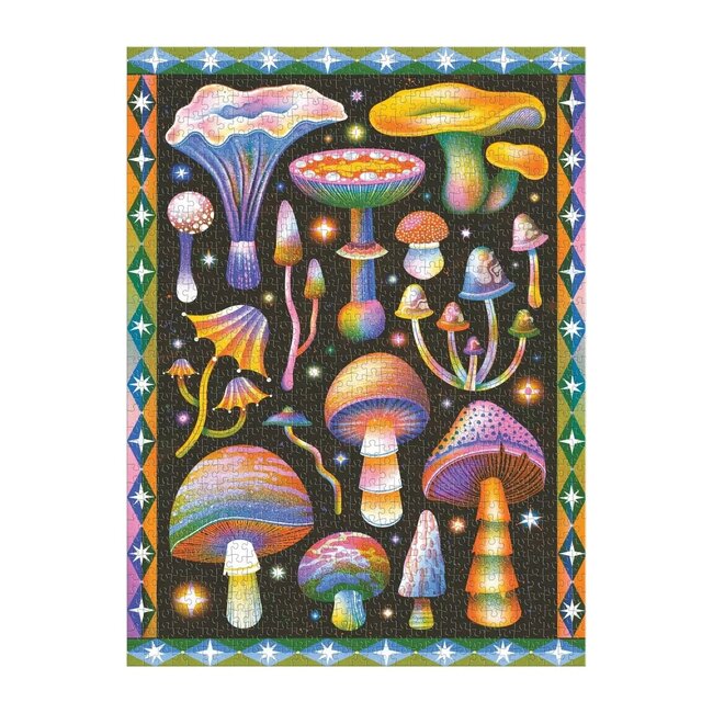 Galison/mudpuppy Cosmic Mushrooms 1000 Piece Puzzle