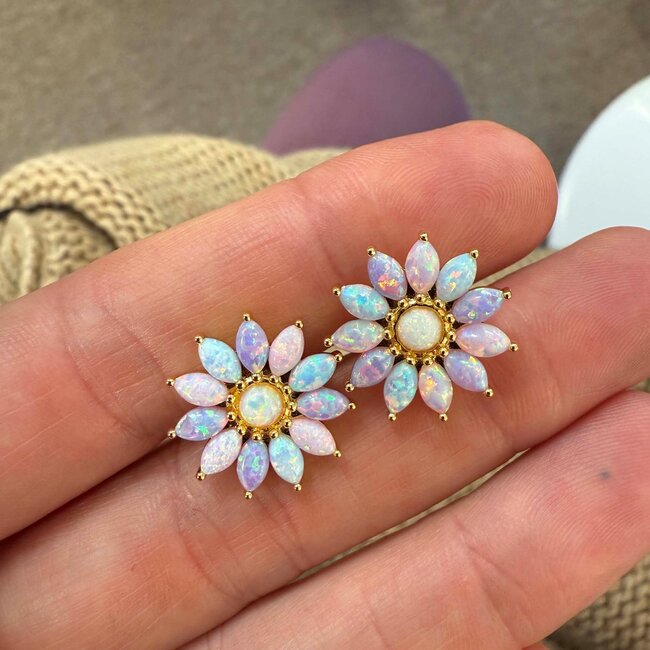 La Kaiser Opal Caribbean Fleur Studs