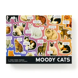 Galison/mudpuppy Moody Cats 1000 Piece Puzzle