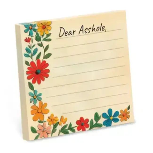 Bad Betty Sticky Note Pad - Dear Asshole