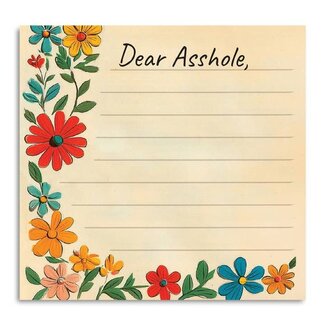 Bad Betty Sticky Note Pad - Dear Asshole
