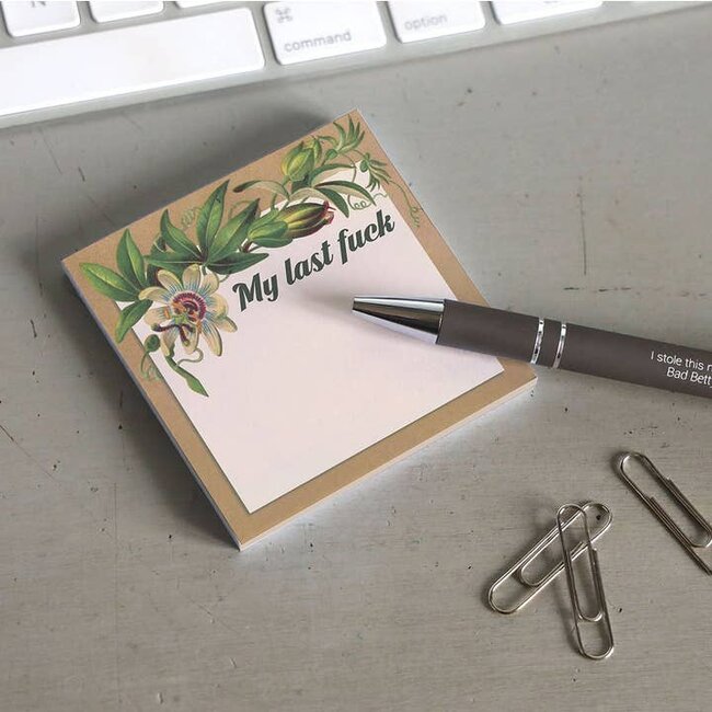 Bad Betty Sticky Note Pad - My Last Fuck