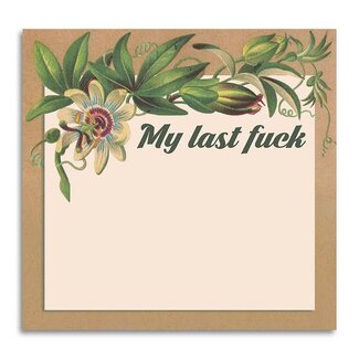 Bad Betty Sticky Note Pad - My Last Fuck