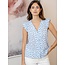 Striped Sleeveless Top with Floral Print