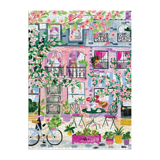 Galison/mudpuppy Cherry Lane Blossoms 1000 Piece Puzzle