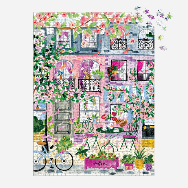 Galison/mudpuppy Cherry Lane Blossoms 1000 Piece Puzzle