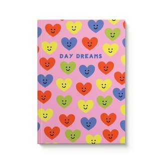 Day Dreams Hearts Paperback Notebook