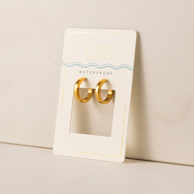 Lover’s Tempo Maya 16mm Hoops - Gold Waterproof