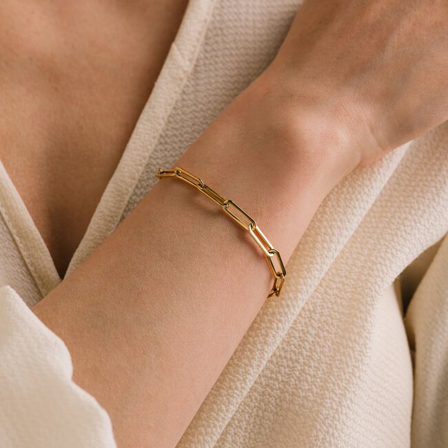 Lover’s Tempo Bold Paperclip Bracelet - Gold
