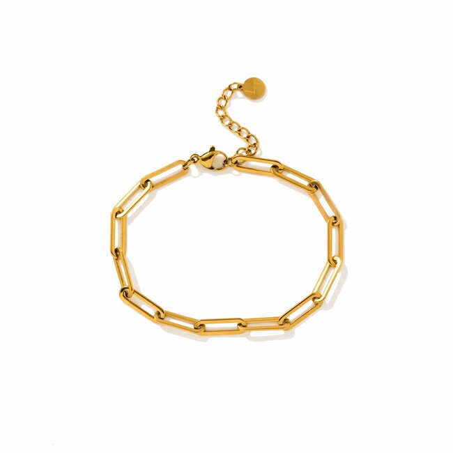 Lover’s Tempo Bold Paperclip Bracelet - Gold - Waterproof