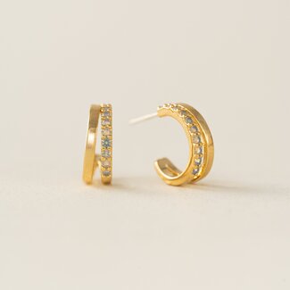 Lover’s Tempo Dewdrop Hoop Earrings - Gold