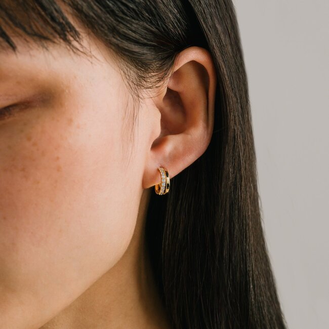 Lover’s Tempo Dewdrop Hoop Earrings - Gold