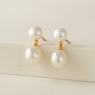 Lover’s Tempo Positano Pearl Drop Earrings - Gold