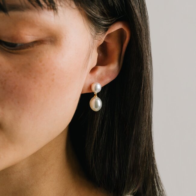 Lover’s Tempo Positano Pearl Drop Earrings - Gold