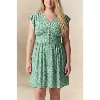 Annick Alma Dress Short Ditsy Floral in Green