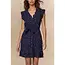 Annick Natasha Cherry Print Short Dress in Navy