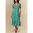 Sylvie Midi Dress On-Off Shoulders in Green