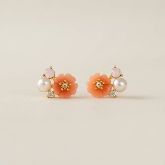 Lover’s Tempo Sweetpea Stud Earrings - Pink