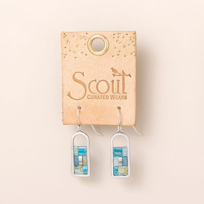 Scout Good Karma Miyuki Frame Earring - Marine/Silver