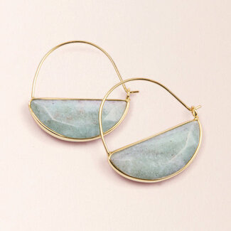 Scout Stone Prism Hoop Earring - Amazonite/Gold
