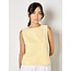 Apricot Yellow Sunflower Embroidered Shell Top