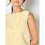 Apricot Yellow Sunflower Embroidered Shell Top