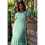 Sylvie Midi Dress On-Off Shoulders in Green