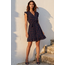 Annick Natasha Cherry Print Short Dress in Navy