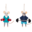 Fitness Mice Ornaments (two designs)