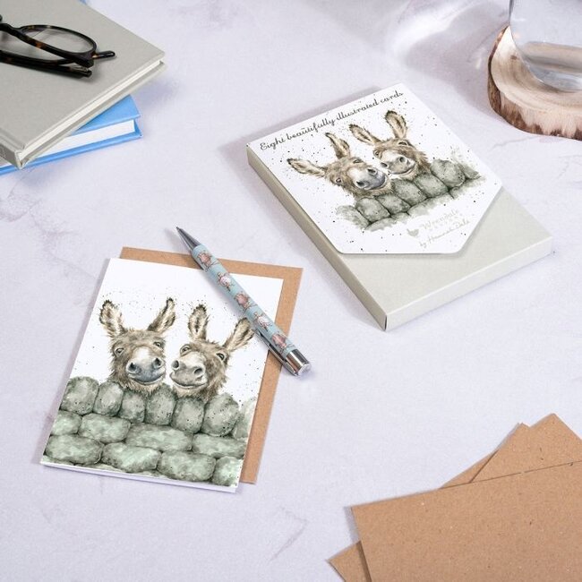 Wrendale 'HEE HAW' Donkey Notecard Set