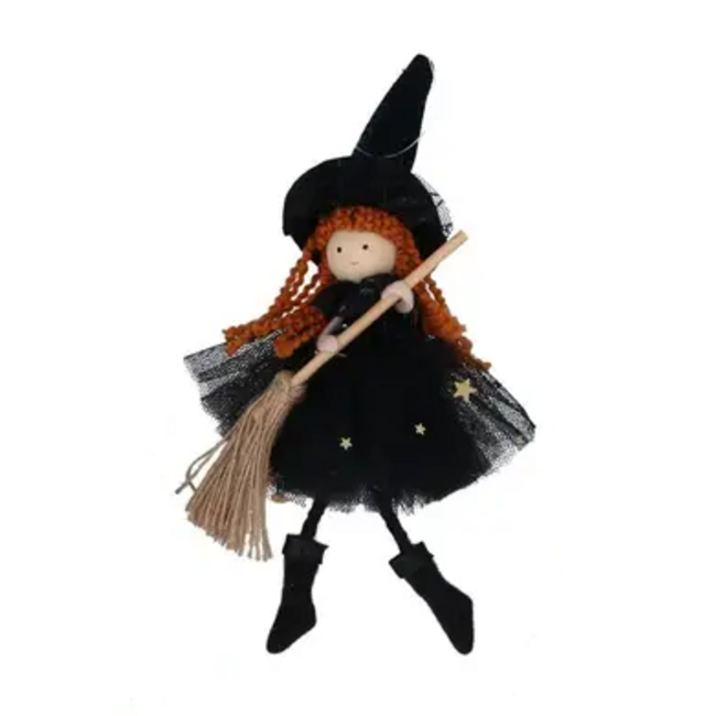 Gisela Graham Witch With Broom Decoration (4 designs)