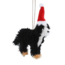 Gisela Graham Faux Fur Dog w Santa Hat Decoration (2 designs)