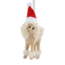 Gisela Graham Faux Fur Dog w Santa Hat Decoration (2 designs)