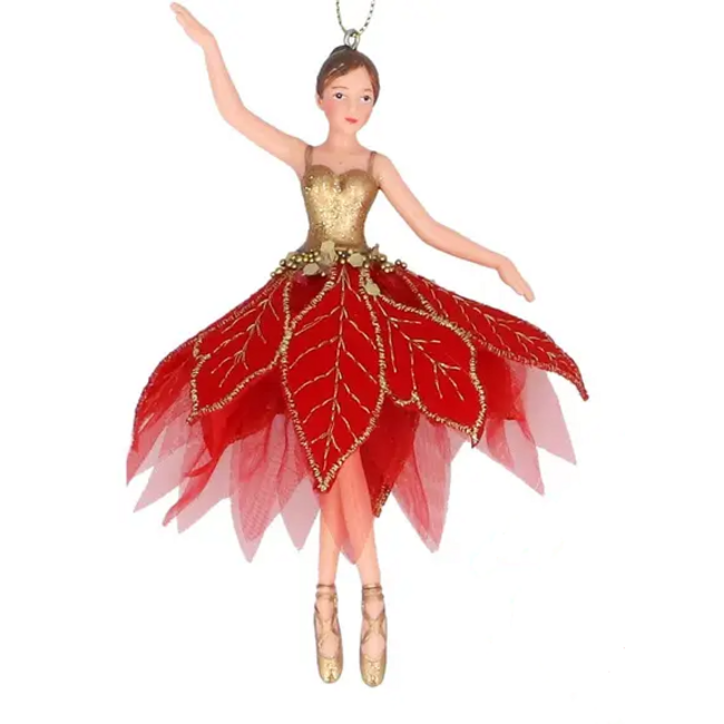 Gisela Graham Poinsettia Fairy Decoration (2 designs)