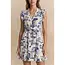 Natasha Toile De Jouy Print Short Dress - Navy