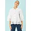 Yumi White Cotton Lace Border Shirt