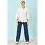 Yumi White Cotton Lace Border Shirt