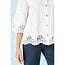 Yumi White Cotton Lace Border Shirt