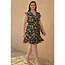 Annick Natasha Lemon Print Short Dress Pockets - Navy