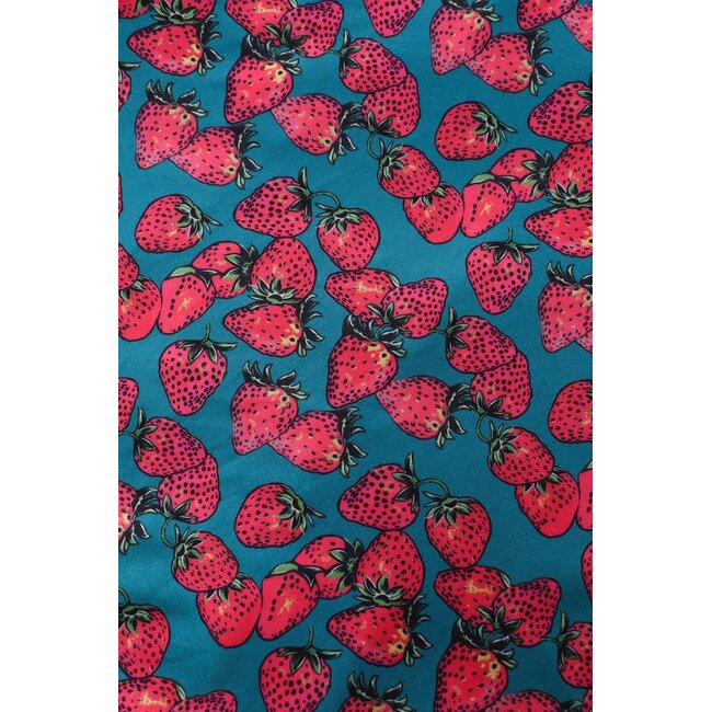 Matilda Green Strawberry Wrap Dress