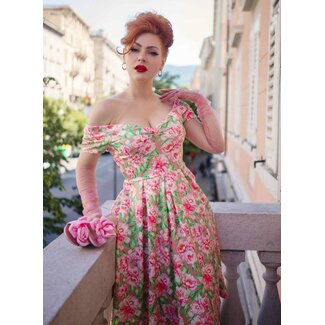 Lily Pink Floral Off-Shoulder Dress