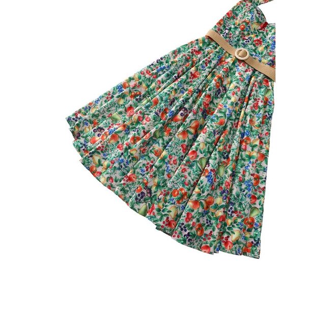 Italian Summer Fruit Off Shoulder Dress