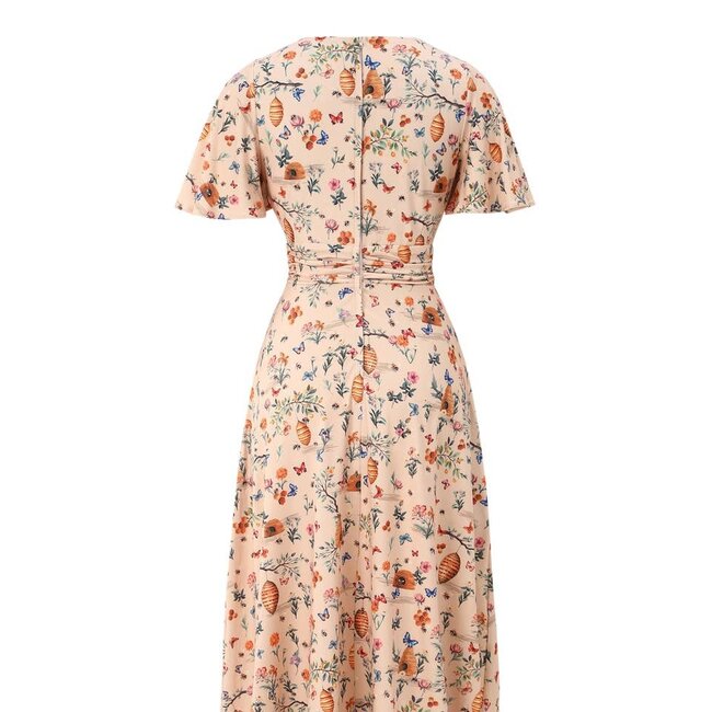 Donna Bee Honey Casual Dress In Cream White