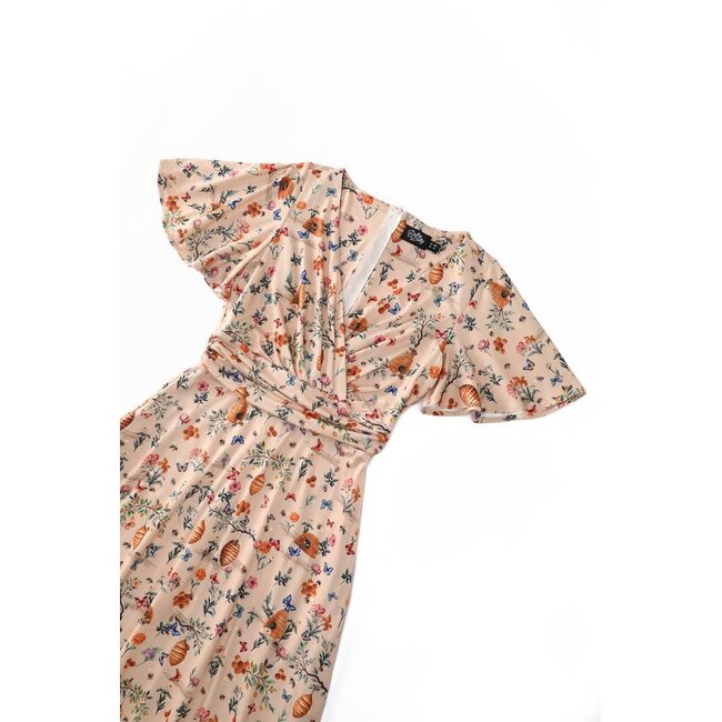 Donna Bee Honey Casual Dress In Cream White