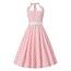 Daisy Light Pink Polka Dot Halter Dress