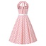 Daisy Light Pink Polka Dot Halter Dress