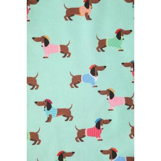Amanda Mint Green Sausage Dog Swing Dress
