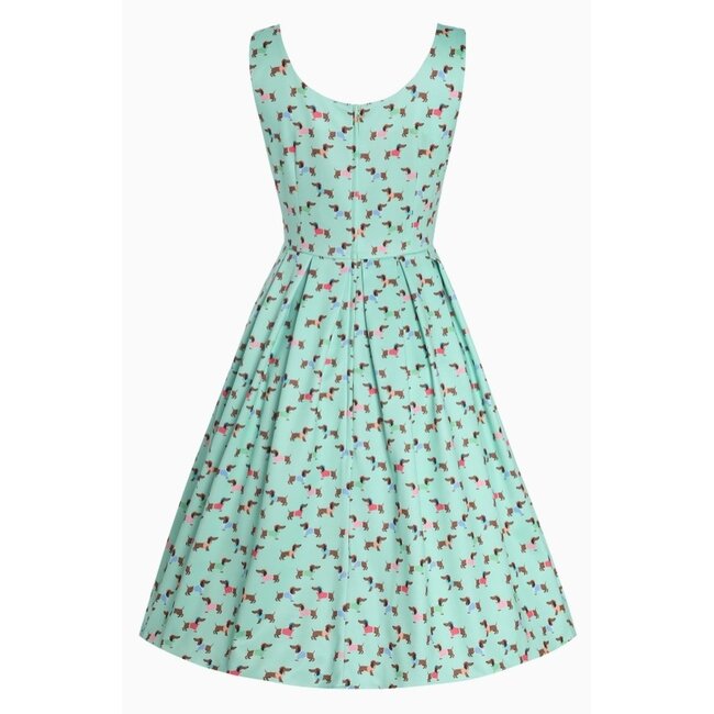 Amanda Mint Green Sausage Dog Swing Dress